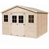 Image de Abri de jardin en bois avec plancher imprégné - h246 x 418 x 420 cm- 16 m²