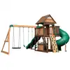 Image de Aire de jeux en bois avec toboggan droi