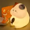 Image de Lampe veilleuse chambre enfant - chat