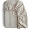 Image de Drap housse en mousseline de coton fog (100 x 40 cm)