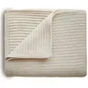 Image de Couverture en coton bio ribbed beige melange (80 x 100 cm)