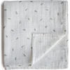 Image de Maxi lange en coton bio leaves (120 x 120 cm)