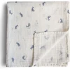 Image de Maxi lange en coton bio baleine (120 x 120 cm)