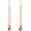 Image de Lot de 2 attaches-sucettes en lin blush-cream