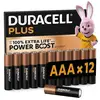 Image de Piles jetables - Duracell - LR03 - Plus Power - Lot de 12 - 1,5 V