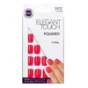 Image de Elegant Touch Ongles Core Colour avec colle Squoval Midnight Black 24 U