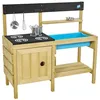 Image de Cuisine D'extÃ©rieur Pour Enfant Junior Chef Bois FscÂ® Marron - Bleu - Noir