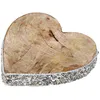 Image de DÃ©coration de NoÃ«l en bois Coeur Natural - Argent