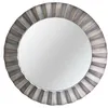 Image de Miroir rond en mÃ©tal design Flora - Diam. 80 cm - Gris/Taupe