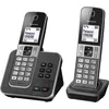 Image de Panasonic KX-TGD322 - TÃ©lÃ©phone sans fil - systÃ¨me de rÃ©pondeur avec ID d'appelant/appel en instance - DECTGAP - (confÃ©rence) Ã  trois capacitÃ© d'appel - argent, gris charbon + combinÃ©...