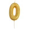 Image de BOUGIE OR PAILLETTÃ CHIFFRE 0