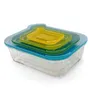Image de Set De 4 Boites Alimentaires Empilables En Verre Nest Glass