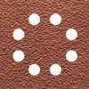 Image de 1/4 feuille Velcro prÃ©-perforÃ©e - 8 perforations en cercle 115 x 115mm K240