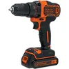 Image de Perceuse visseuse 2 vitesses sans fil 18V + batterie Black & Decker BDCDD186K