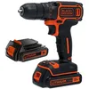 Image de Perceuse-visseuse sans Fil BLACK + DECKER  BDCD18B - 18 V - 1,5 Ah - 2 Batteries Et Chargeur 200 Ma Inclus