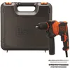 Image de Black and Decker - Perceuse Ã  percussion filaire 710 W 47600 cps/min dans un coffret avec 4 forets de perÃ§age - BEH710K-QS