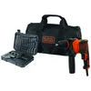 Image de Coffret Perceuse Ã  Percussion BLACK & DECKER 710W avec 32 Accessoires