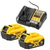 Image de Pack 2 batteries 18V XR 5Ah Li-Ion + chargeur - DEWALT - DCB1104P2-QW