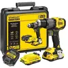 Image de Perceuse visseuse Ã  percussion sans fil + 2 batteries 2Ah + chargeur - 18V - Stanley Fatmax - Brushless - SFMCD725D2K-QW