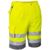 Image de Bermuda haute visibilitÃ© HiVis Poly-coton Portwest Jaune / Gris XL