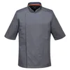 Image de Veste cuisine manches courtes maille respirable Portwest Gris S