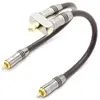 Image de QED Performance Adaptateur - Y pour Subwoofer 2 RCA mâles vers 1 RCA femelle