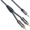 Image de QED Performance RCA-Mini-Jack J2P Graphite - Câble Jack 3,5 mm / RCA de 3 m