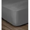 Image de Lovely Home Drap Housse 100% Coton 140x190x30 Cm Gris FoncÃ©