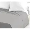 Image de Lovely Home Drap Plat 100% Coton 180x290 Cm - 1 Personne - Gris Clair