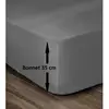 Image de Lovely Home Drap Housse 100% Coton 140x190cm - Bonnet 35cm - Gris FoncÃ©