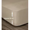 Image de Lovely Home Drap Housse 100% Coton 180x200cm - Bonnet 35cm - Beige