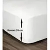 Image de Lovely Home Drap Housse 100% Coton 180x200cm - Bonnet 35cm - Blanc
