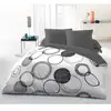 Image de Parure De Couette Microfibre Audace - 1 Housse De Couette 220 X 240 Cm + 2 Taies D'oreiller 63 X 63 Cm - Gris Clair