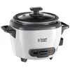 Image de Russell Hobbs 27020-56 - Cuiseur Ã  Riz 200 W 0.4 L - Panier Vapeur - Maintien au Chaud - Bol AntiadhÃ©sif Amovible - Noir et blanc