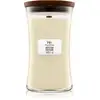 Image de Woodwick Bougie parfumée Teck Blanc avec mèche en bois 609,5 g
