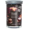 Image de Yankee candle Bougie en verre de noix de coco noire Signature (noix de coco noire) - 122,0 g