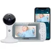 Image de Motorola Nursery Vm64-4.3 Moniteur VidÃ©o Wifi Pour BÃ©bÃ© Avec CamÃ©ra - Application Pour Smartphone, Support MagnÃ©tique, Longue PortÃ©e, Audio Bidirectionnel, Zoom NumÃ©rique, TempÃ©rature Ambiante, Berceuses, Vision Nocturne