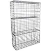 Image de Lot De 3 Paniers De Gabions ArgentÃ©s En Acier GalvanisÃ© Pour Projets D?AmÃ©nagement ExtÃ©rieur, Murs De SoutÃ¨nement, ClÃ´ture De Jardin. 100 X 50 X 30cm