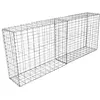 Image de Lot De 2 Paniers De Gabions ArgentÃ©s En Acier GalvanisÃ© Pour Projets D'amÃ©nagement ExtÃ©rieur, Murs De SoutÃ¨nement, ClÃ´ture De Jardin. 100 X 95 X 30cm
