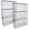 Image de Lot De 6 Paniers De Gabions ArgentÃ©s En Acier GalvanisÃ© Pour Projets D?AmÃ©nagement ExtÃ©rieur, Murs De SoutÃ¨nement, ClÃ´ture De Jardin. 100 X 50 X 30cm