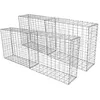 Image de Lot De 4 Paniers De Gabions ArgentÃ©s En Acier GalvanisÃ© Pour Projets D?AmÃ©nagement ExtÃ©rieur, Murs De SoutÃ¨nement, ClÃ´ture De Jardin. 100 X 80 X 30cm