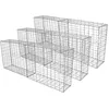 Image de Lot De 6 Paniers De Gabions ArgentÃ©s En Acier GalvanisÃ© Pour Projets D?AmÃ©nagement ExtÃ©rieur, Murs De SoutÃ¨nement, ClÃ´ture De Jardin. 100 X 80 X 30cm