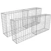 Image de Lot De 4 Paniers De Gabions ArgentÃ©s En Acier GalvanisÃ© Pour Projets D'amÃ©nagement ExtÃ©rieur, Murs De SoutÃ¨nement, ClÃ´ture De Jardin. 100 X 95 X 30cm