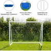 Image de But De Football Keeper Goal De Foot - 2.4 M X 1.8 M - LÃ©ger, Transportable Et Facile Ã Monter - SÃ©ances D'entrainements, Jeux Entres Amis, Mini Foot[Sardines, Pinces & Sac De Transport Inclus]