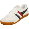 Image de Gola Harrier : Baskets Casual En Cuir Blanc, Marine Et Rouge - 43