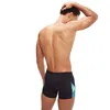 Image de Speedo Slip De Bain Boxer Allover Digi V-Cut Homme Uk 32 Noir / Tue Cobalt