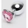 Image de Plug Anal Bijou Coeur Secret Shine Rose L