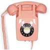 Image de GPO 746 WALL Rose - TÃ©lÃ©phone mural rÃ©tro bouton poussoir