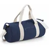 Image de Sac de voyage toile - 20 L - Varsity Barrel Bag - BG140 - bleu marine et blanc