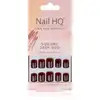 Image de Nail HQ Faux ongles carrés rouge foncé 24 pièces